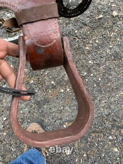 Model 3900 Brown Leather Horse Saddle Western Equestrian With Stirrups 15