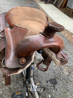Model 3900 Brown Leather Horse Saddle Western Equestrian With Stirrups 15