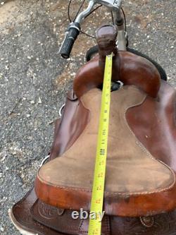Model 3900 Brown Leather Horse Saddle Western Equestrian With Stirrups 15
