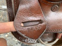 Model 3900 Brown Leather Horse Saddle Western Equestrian With Stirrups 15