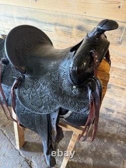 N. Porter Western Saddle 1940 Custom Tooled Saddle With Build Card