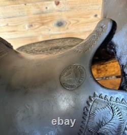 N. Porter Western Saddle 1940 Custom Tooled Saddle With Build Card