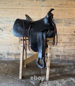 N. Porter Western Saddle 1940 Custom Tooled Saddle With Build Card