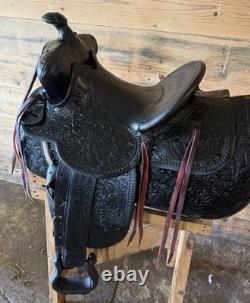 N. Porter Western Saddle 1940 Custom Tooled Saddle With Build Card