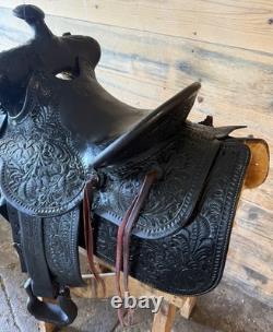 N. Porter Western Saddle 1940 Custom Tooled Saddle With Build Card