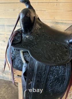 N. Porter Western Saddle 1940 Custom Tooled Saddle With Build Card