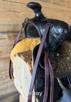 N. Porter Western Saddle 1940 Custom Tooled Saddle With Build Card