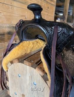 N. Porter Western Saddle 1940 Custom Tooled Saddle With Build Card