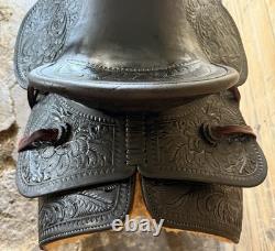 N. Porter Western Saddle 1940 Custom Tooled Saddle With Build Card