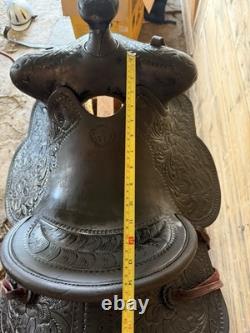 N. Porter Western Saddle 1940 Custom Tooled Saddle With Build Card