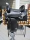 New 16'' Black Abetta Original Western Trail Saddle Fqh Bars
