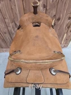 NEW 16 Roughout Ranch Roper Saddle Texas Made Lightweight