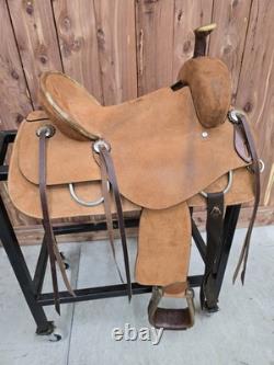 NEW 16 Roughout Ranch Roper Saddle Texas Made Lightweight