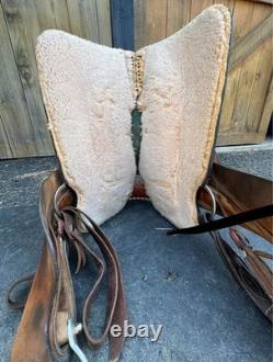 Nathan Lamb Barrel Saddle 15 Western Rough out Seat Aluminum Stirrups Made USA