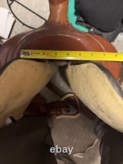 Never Used Brown Leather Ranch Cutter Western Saddle with Pad and Cover