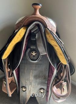 Never used 16 Dale Chavez western show saddle with matching headstall