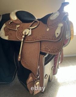 Never used 16 Dale Chavez western show saddle with matching headstall
