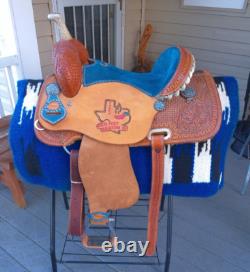 New 14'' Robert Teskey's Fqh Custom Western Barrel Saddle Weatherford Tx