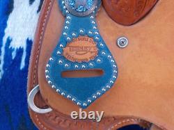 New 14'' Robert Teskey's Fqh Custom Western Barrel Saddle Weatherford Tx