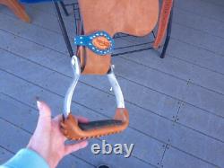 New 14'' Robert Teskey's Fqh Custom Western Barrel Saddle Weatherford Tx