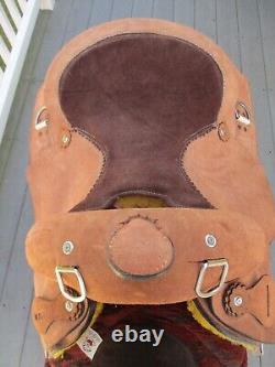 New 15'' Roughout Western Training Saddle Qhb 24#