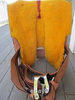 New 15'' Roughout Western Training Saddle Qhb 24#