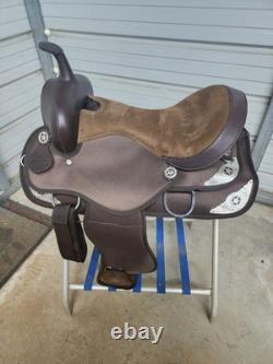 New 16 Brown Light Weight Trail Saddle withTack set