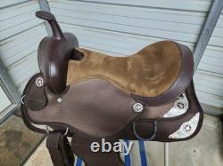 New 16 Brown Light Weight Trail Saddle withTack set