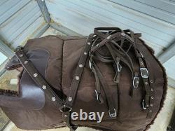 New 16 Brown Light Weight Trail Saddle withTack set