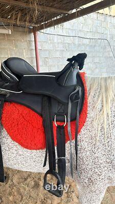 New Horse Saddle Western New Trail Light Weight Synthetic Saddle With Girth