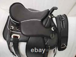 New Horse Saddle Western New Trail Light Weight Synthetic Saddle With Girth