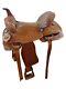 New Western Brown Leather Saddle Hand Tooled Size 18 Inch/ Size All