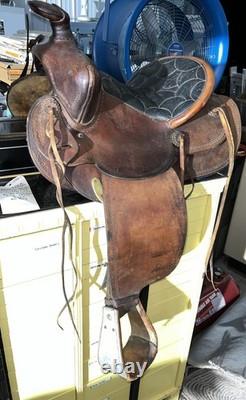 Nice 1950's Montana Saddlery Missoula, Montana Western Saddle 15 Seat BEAUTY