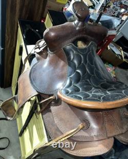 Nice 1950's Montana Saddlery Missoula, Montana Western Saddle 15 Seat BEAUTY