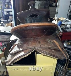 Nice 1950's Montana Saddlery Missoula, Montana Western Saddle 15 Seat BEAUTY