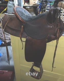 Nice 1950's Montana Saddlery Missoula, Montana Western Saddle 15 Seat BEAUTY