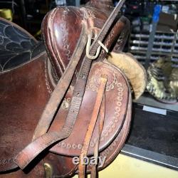 Nice 1950's Montana Saddlery Missoula, Montana Western Saddle 15 Seat BEAUTY