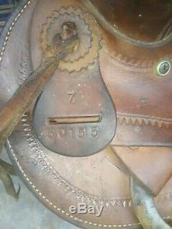 Nice Brown Leather Western Trail Riding Saddle 50155