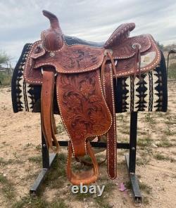 Old School Buck Stitched western saddle Maker E Bacon Globe, AZ TOP Quality