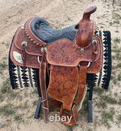 Old School Buck Stitched western saddle Maker E Bacon Globe, AZ TOP Quality