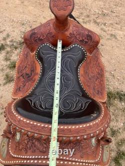 Old School Buck Stitched western saddle Maker E Bacon Globe, AZ TOP Quality