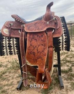 Old School Buck Stitched western saddle Maker E Bacon Globe, AZ TOP Quality