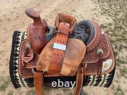 Old School Buck Stitched western saddle Maker E Bacon Globe, AZ TOP Quality
