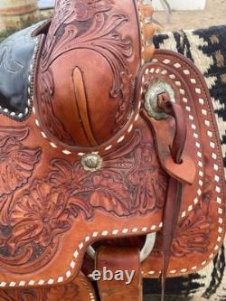 Old School Buck Stitched western saddle Maker E Bacon Globe, AZ TOP Quality