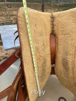 Old School Buck Stitched western saddle Maker E Bacon Globe, AZ TOP Quality