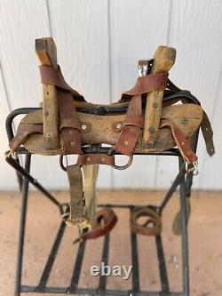 Old Vintage Pack Mule Saddle Wooden