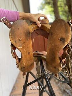 Old Vintage Pack Mule Saddle Wooden