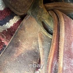 Old Visalia Stock Co. High Back Western Saddle D. E. Walker 15 1920's California