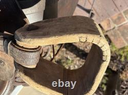 Old West Antique Half seat saddle with Stagg Rigging