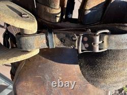Old West Antique Half seat saddle with Stagg Rigging